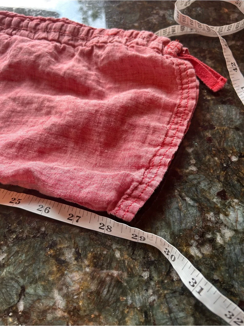Toad & Co Lina Linen Pants. Ruched leg. Red spice. Pull on. Coastal. Travel. Med - Picture 8 of 8